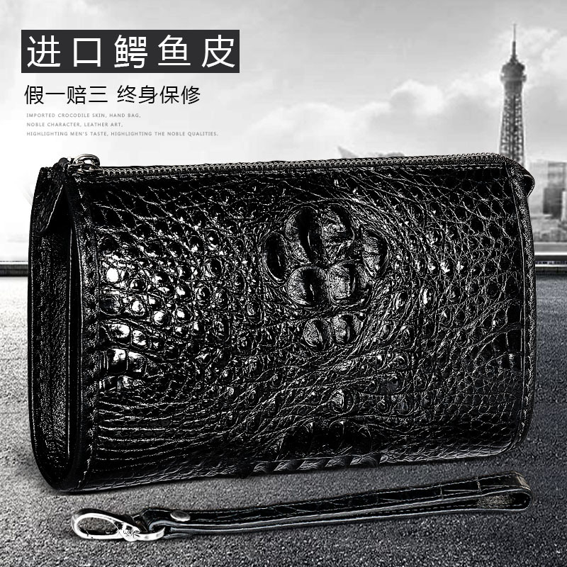 Yuan Yu New Crocodile Leather Clutch Bag for Men, Imported Crocodile Leather Bag, Genuine Leather Large Capacity Long Wallet, Clutch Bag for Men Yuan Yu New Crocodile Leather Clutch Bag for Men, Imported Crocodile Leather Bag, Genuine Leather Large Capacity Long Wallet, Clutch Bag for Men