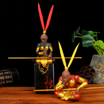 Ceramic Monkey King Ornaments Fighting against Buddha Sun Wukong High-end Home Car Creative Gift