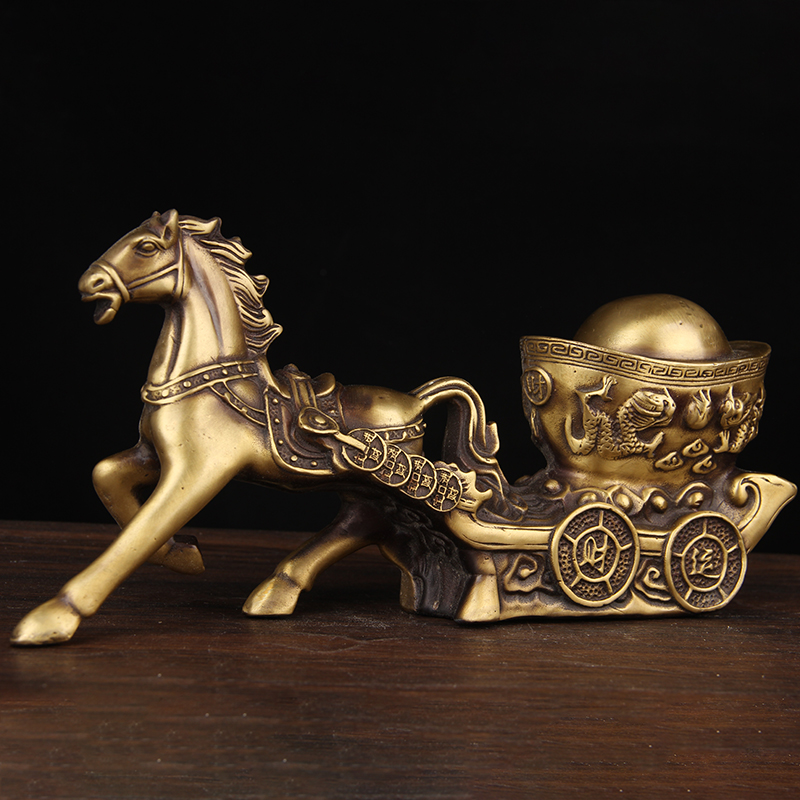 Copper Horse Pendulum Pieces Bronze Marla Caravan Handicraft Immediately Home Decoration Furnishing