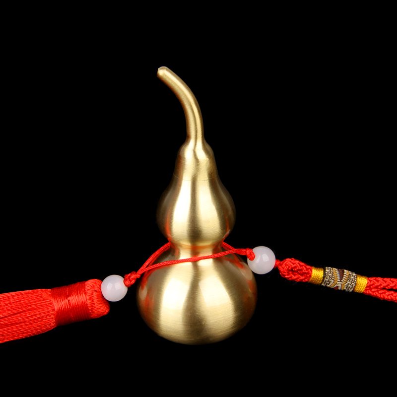 Thick Deccan Copper Gourd Pendulum Piece Hanging Rope Pendant Copper Gourd Pendant Open Lid Copper Gourd Pendant