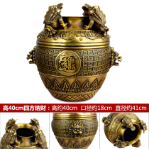 Bronze Golden Toad square Caigold Golden Toad Poly Basin Pendulum Pieces Business Craft Gift Home Decoration
