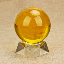 Houdeju synthetic yellow crystal ball ornaments ball home accessories opening gift