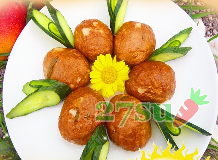 Frozen three good tea fragrance Once vegan egg saccharin egg salted egg steamin yellow pot hot pot fasting