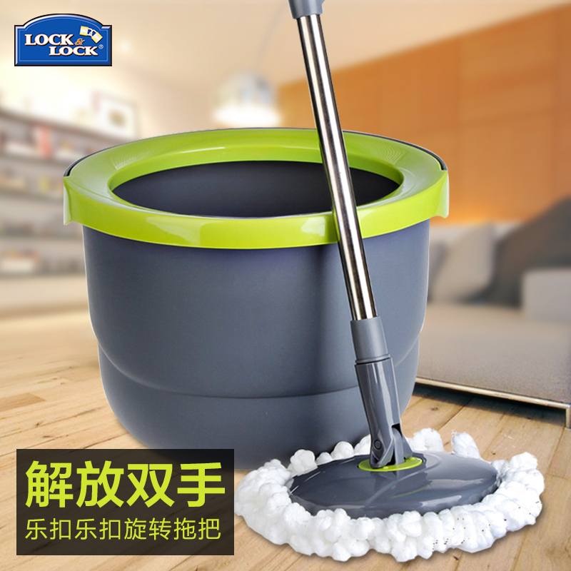 Lebuckle Music Buckle Mop Rotary Hand Press Barrel Mop Accessories Barrel Mound Bunbu Home Office Mop Domestic One Tug Net