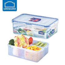 Lock lock plastic preservation box HPL817C microwave separation lunch box Lunch box Portable lunch box 1L