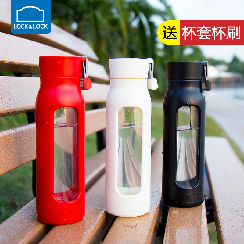 Music Buckle Legbuckle Glass Cup King of the same glass tea cup separating office lovers Men's and women's portable plastic boglass cups