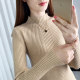 Half turtleneck sweater bottoming shirt for women 2023 autumn and winter new slim fit inner top long-sleeved mid-collar sweater