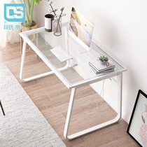 Modern computer desktop tempered glass desk simple student desk makeup home economical writing desk table