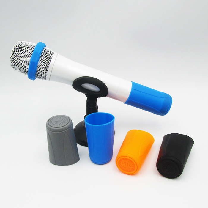 KTV wireless microphone microphone sleeve anti-fall sleeve rear cover tail protective sleeve anti-slip ring anti-roll handle silicone sleeve