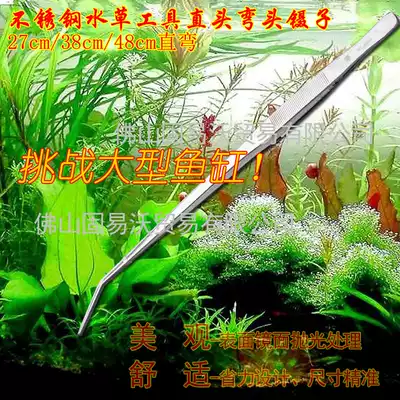 Guwo stainless steel water grass tool straight elbow super long tweezers Nie Zi camera clip nationwide