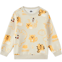 China Jordan childrens clothing baby sweatshirt spring and autumn 2024 new boys round neck autumn clothing childrens long-sleeved tops