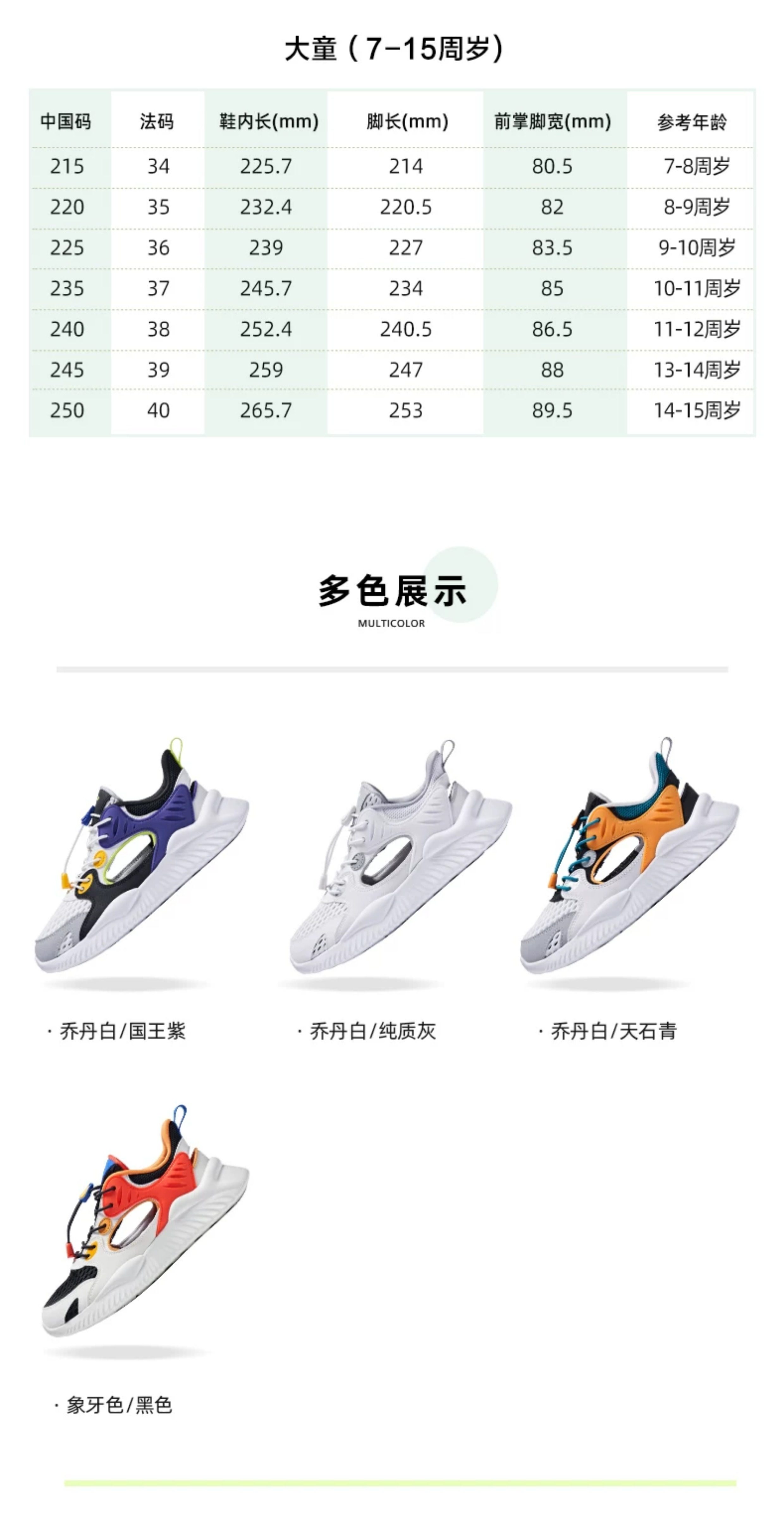 乔丹儿童凉鞋2026夏季新款网面透气镂空中大童鞋子男童运动鞋网鞋 — 19