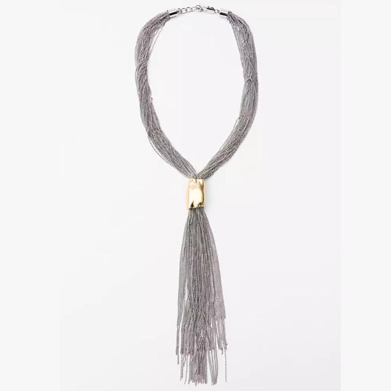 Over 39 Zara Fashionable Metal Tassel Design Long Necklace Sweater Chain Over 39 Zara Fashionable Metal Tassel Design Long Necklace Sweater Chain