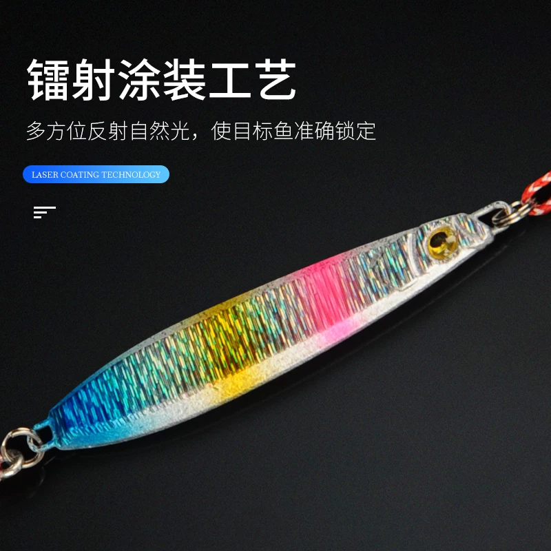 IMA shore throwing metal iron plate small fish Seven -color laser road sub -sequins sequins, tap bass, distant seawater freshwater seductive fish