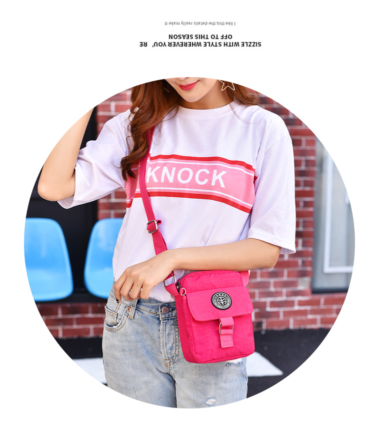 Mùa hè mới phụ nữ ly hợp túi chống nước Oxford túi vải mini túi đeo vai Messenger túi điện thoại di động túi xách nữ đeo chéo