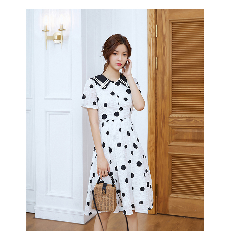 2019 phụ nữ mới mùa hè đầm dài phần eo váy in retro khí chất váy cô gái sóng - Váy eo cao đầm khoét eo