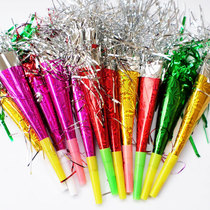 Xibao birthday party toy color paper tube horn with laser paper large childrens event Party