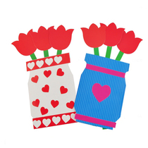 Xibao creative tulip bouquet greeting card kindergarten children handmade homemade Teachers Day gift DIY material bag