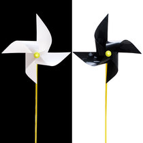 Xibao 26cm black and white with four leaves four corners windmill wind turn kite Real Estate outdoor advertising kindergarten decoration
