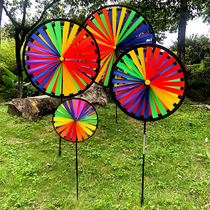 Xibao six rainbow double disc turntable big windmill outdoor advertising real estate kindergarten Flower Street scenic spot area decoration