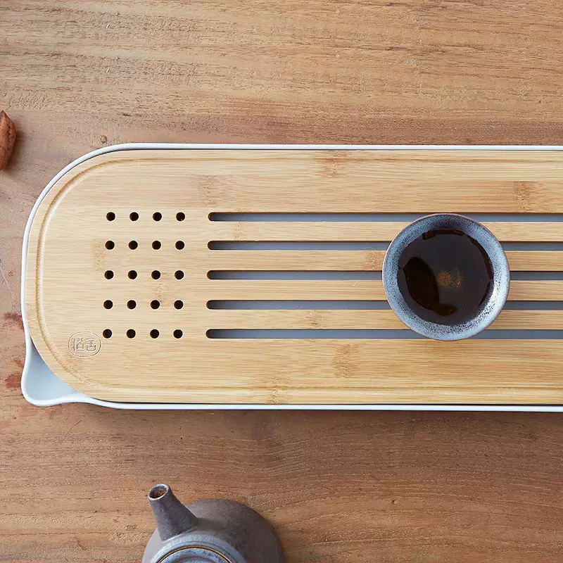 橙舍 Creative Design Kung Fu Tea Steel Water Storage Tea Store Tea Tuto Office Bamboo Tea Drive