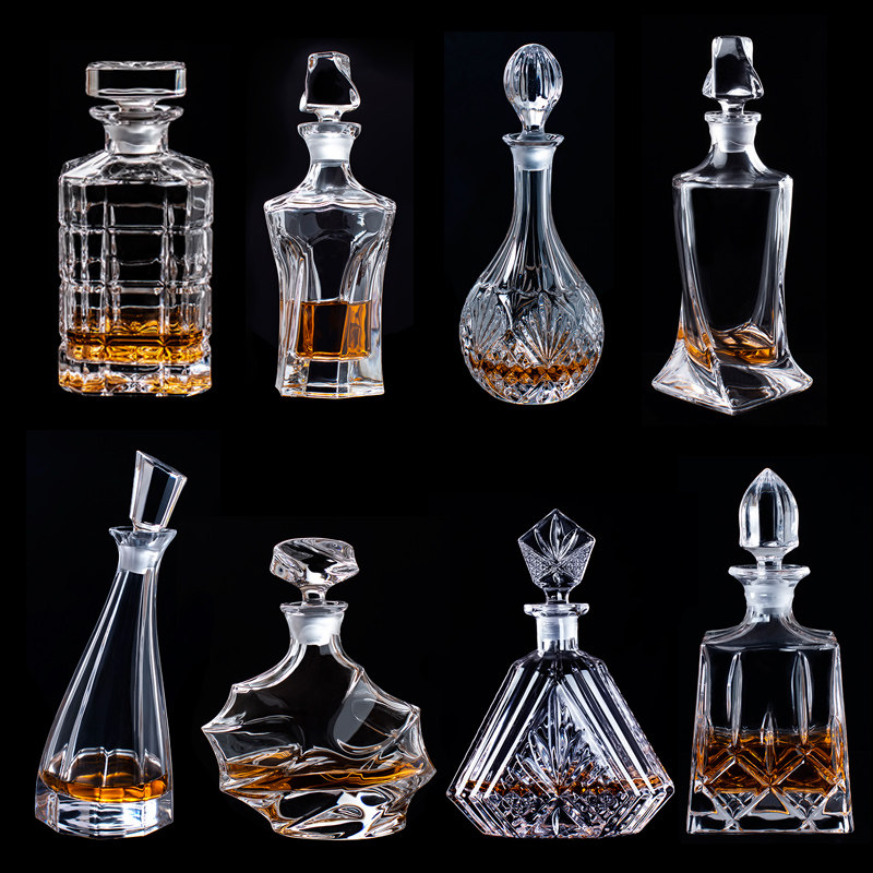 Hua Chi Arts Creative Great Number Whisky Foreign Wine Empty Wine Bottle Crystal Glass Home Wine With Red Wine Decanter Decanter Wine Bottles