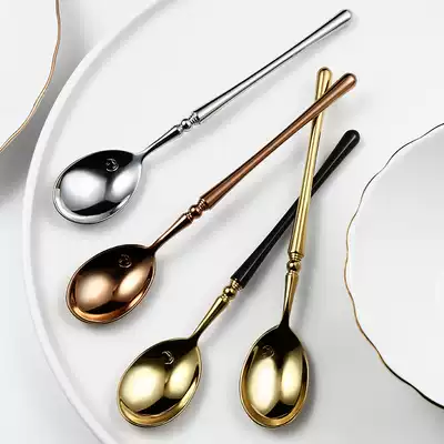 Huazhiyi high-grade 304 stainless steel coffee spoon dessert cake small spoon smoothie mixing spoon afternoon tea spoon