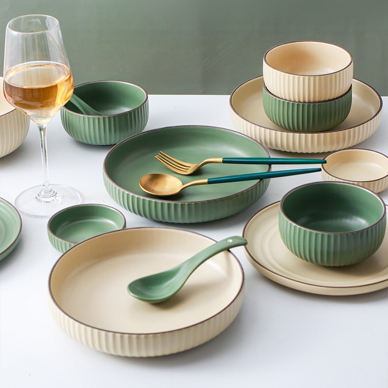 Nordic tableware set net red ins crockery set ceramic tableware housewarming new home tableware set dishes and plates for home use