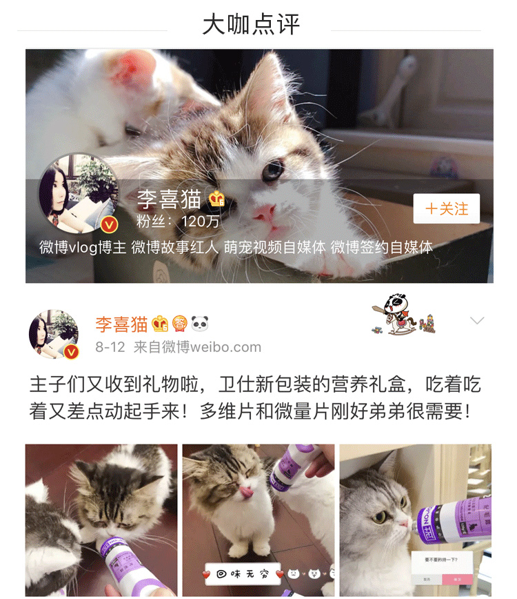 Kem dưỡng tóc Wei Shihua 120g cho mèo cưng nhổ kem dưỡng tóc mèo hôi miệng vào kem bóng tóc mèo kem dưỡng tóc đặc biệt - Cat / Dog Health bổ sung 	sữa cho mèo uống	