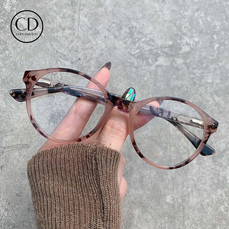 Literary Round Frame Nearsightedness Glasses Female can be equipped with Degrees Small Face Vegan Korean version Chauder ultra-light net red Male Eye Rack