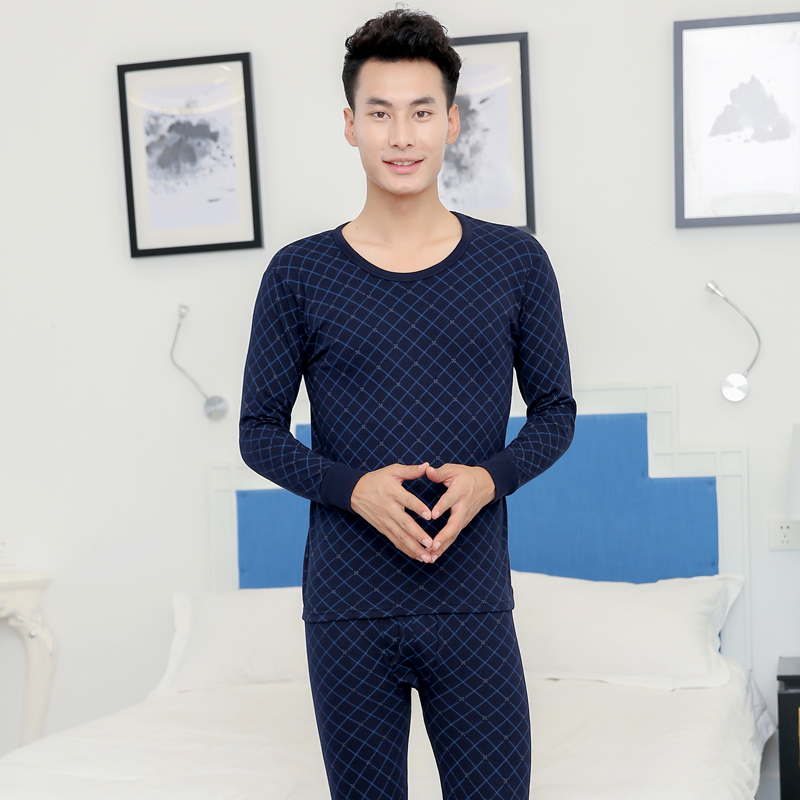 quần cotton quần áo mùa thu mùa thu mens đáy phù hợp với tuổi trung niên bông cơ bản áo len cỡ lớn ấm mỏng đồ lót nam