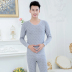 quần cotton quần áo mùa thu mùa thu mens đáy phù hợp với tuổi trung niên bông cơ bản áo len cỡ lớn ấm mỏng đồ lót nam 