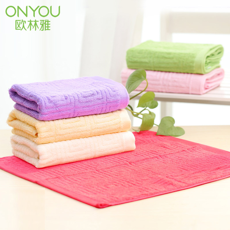 Olinya towel bamboo fiber small square towel clean face wash towel soft breathable and absorbent