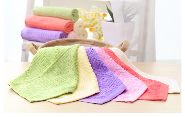 Oulin Ya sợi tre mặt nữ khăn sạch thấm trẻ em mẫu giáo nhỏ than khăn vuông nhỏ - Khăn tắm / áo choàng tắm khăn mặt sợi tre