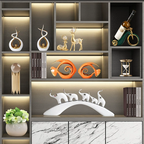 Винный шкаф украшения означают хорошие новые дома, чтобы переместить Xizhixi Ceramics китайская красная винная стойка домашняя гостиная.