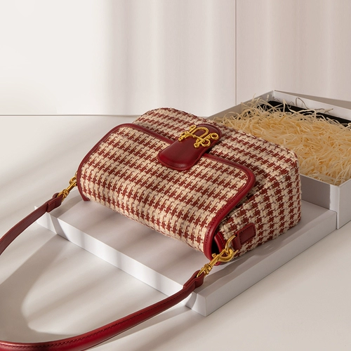 【Возбужденная Houndstrap Love】 Красная клетчатая сумка для почтового парня 2024 Высококачественная свадебная сумка для невесты доступна для женщин каждый день