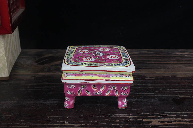 Wan Suo No Territory Pink Stool Table Pots of Artisanal Painting Tea Cup Mat Jingdezhen antique porcelain Porcelain Pendulum-Taobao