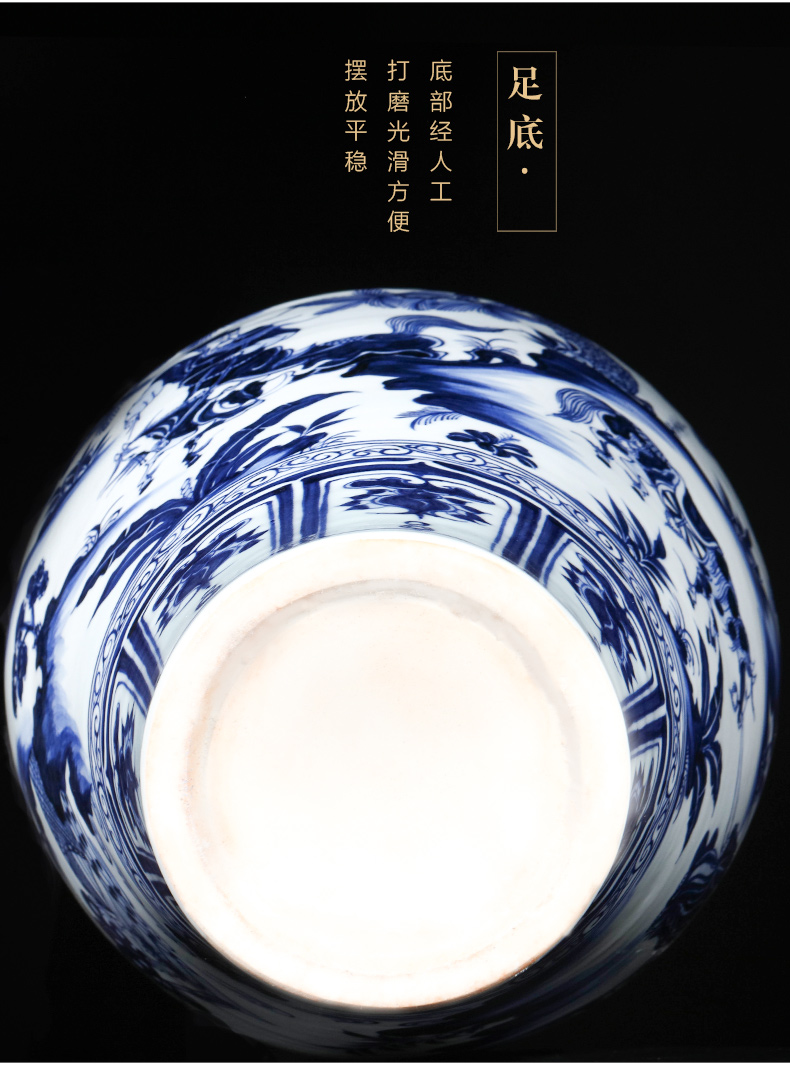 Jingdezhen ceramics under the imitation of yuan blue and white Xiao Heyue do old Chinese style restoring ancient ways is han xin vase decoration furnishing articles