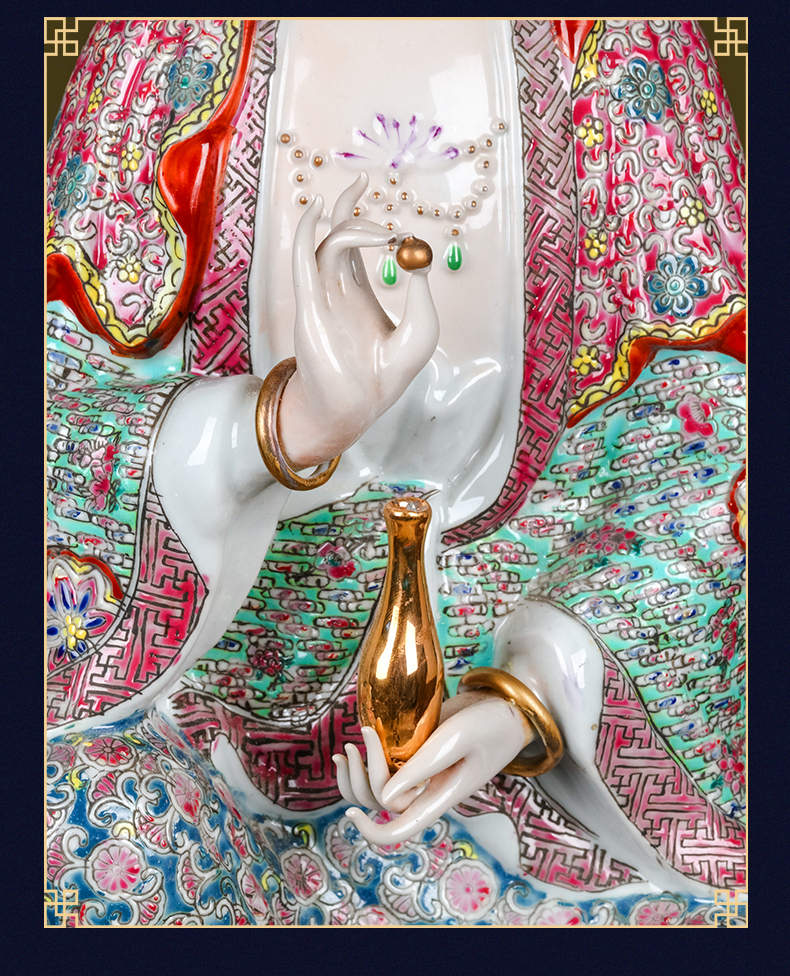 Jingdezhen ceramics primer of the south China sea guanyin Buddha enshrined furnishing articles at home sitting room with accessories avalokitesvara