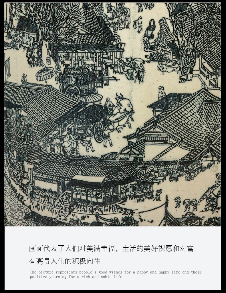Jingdezhen ceramics archaize crack of large vases, Chinese TV ark place decoration to heavy large living room