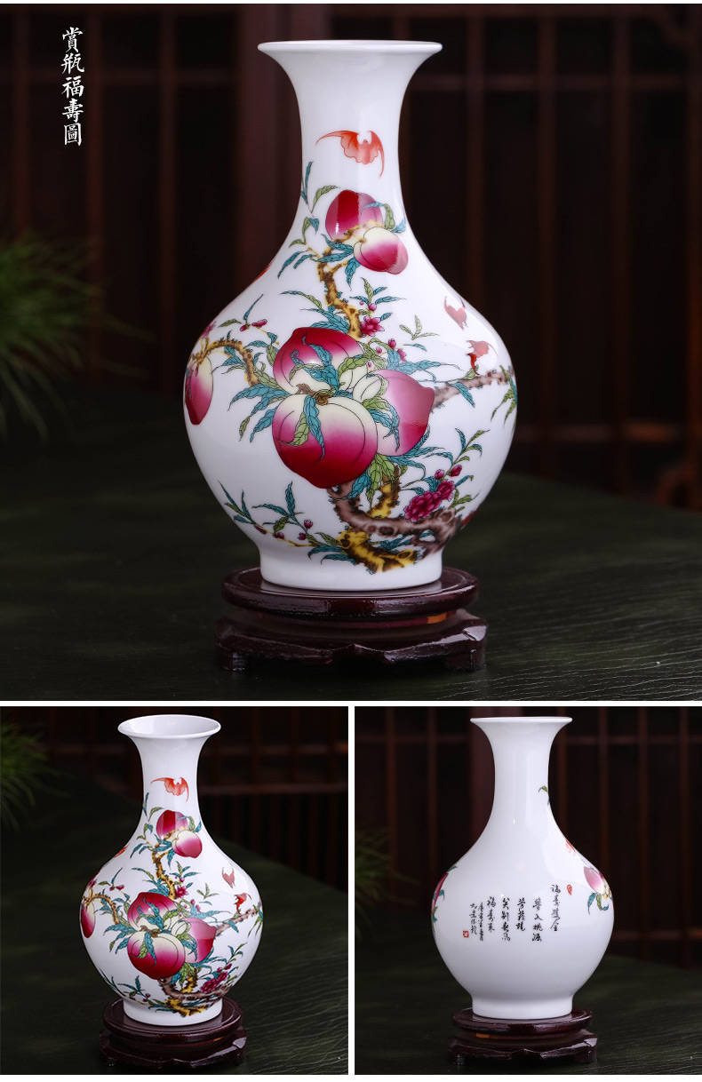 Jingdezhen ceramics live figure floret bottle home furnishing articles dried flower arranging flowers, Chinese style living room TV cabinet