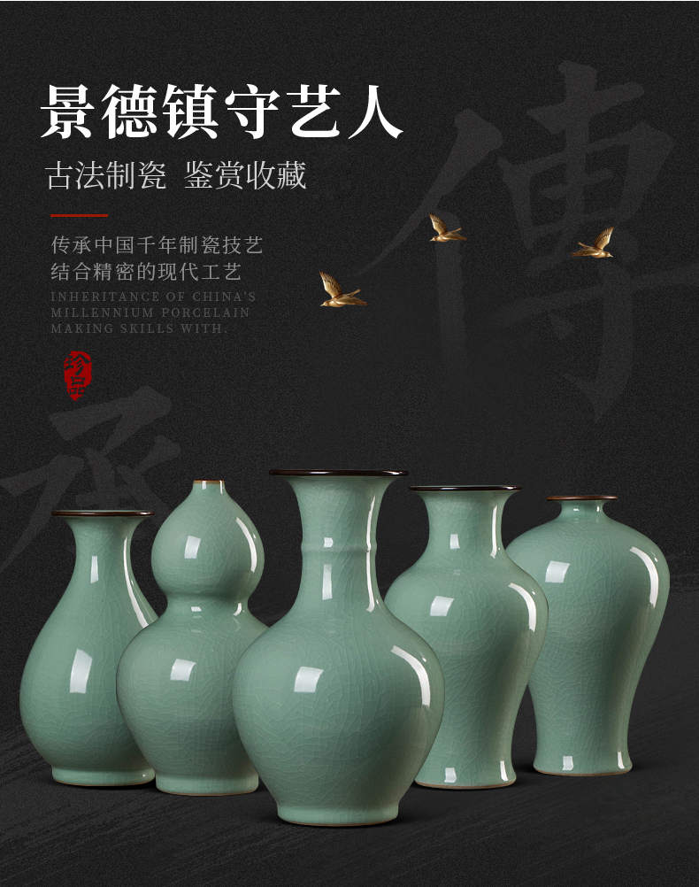 Jingdezhen ceramic vases, flower arranging archaize royal porcelain Chinese TV ark, place of the sitting room porch household act the role ofing is tasted