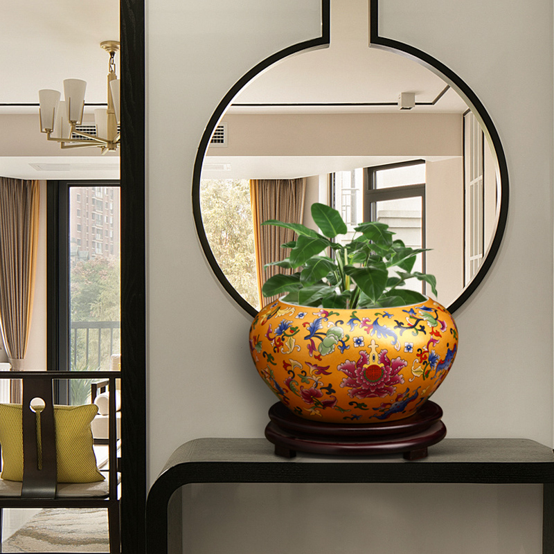 Jingdezhen ceramics cornucopia in plutus the accumulate hydroponic flower pot home aquarium porch opening gifts furnishing articles