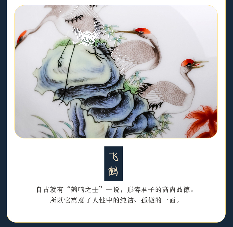 Famous jingdezhen ceramics powder enamel vase furnishing articles sitting room porch rich ancient frame of Chinese style household adornment arranging flowers