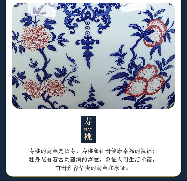 Jingdezhen ceramics archaize ears vases, flower arrangement home furnishing articles of Chinese style restoring ancient ways the sitting room porch wine accessories