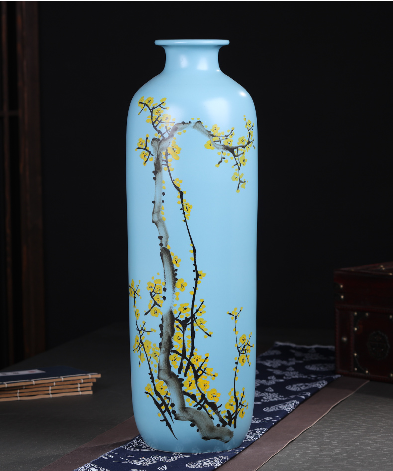 Jingdezhen ceramics high hand - made vases, flower arranging landing place, a new Chinese TV ark, large sitting room adornment