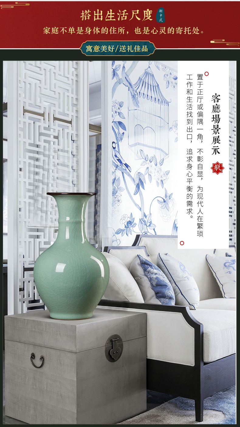 Jingdezhen ceramic vases, flower arranging archaize royal porcelain Chinese TV ark, place of the sitting room porch household act the role ofing is tasted