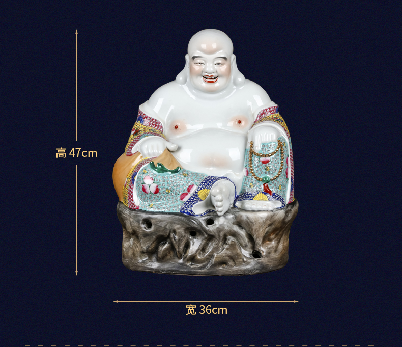 Jingdezhen ceramics by ocean 's stone statues of Buddha temple consecrate lucky furnishing articles home decorations and gifts