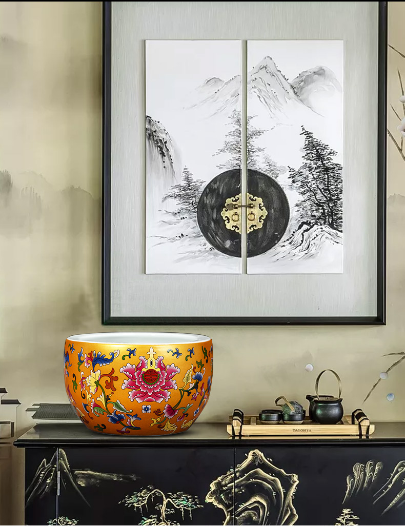 Cornucopia of TV ark, porch is decorated China feng shui plutus jingdezhen ceramics handicraft opening gifts