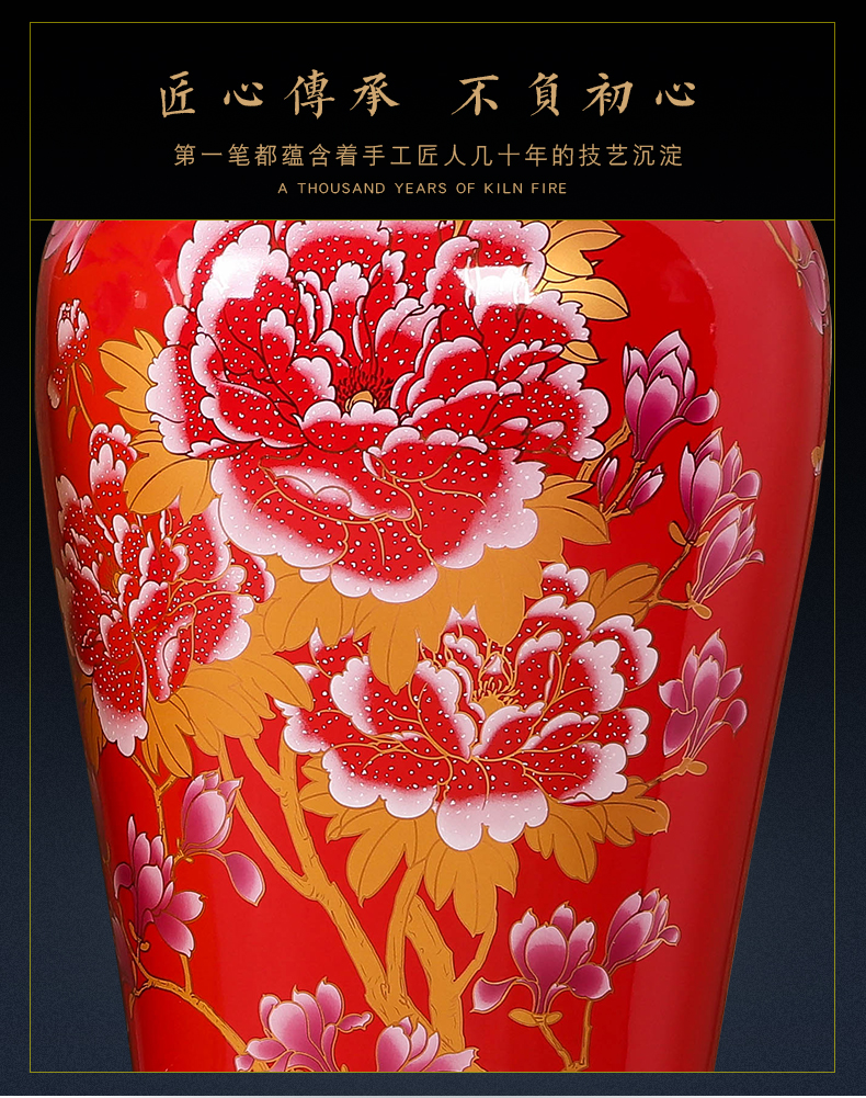 Jingdezhen ceramics of large vase furnishing articles of modern home sitting room porch decoration large TV ark